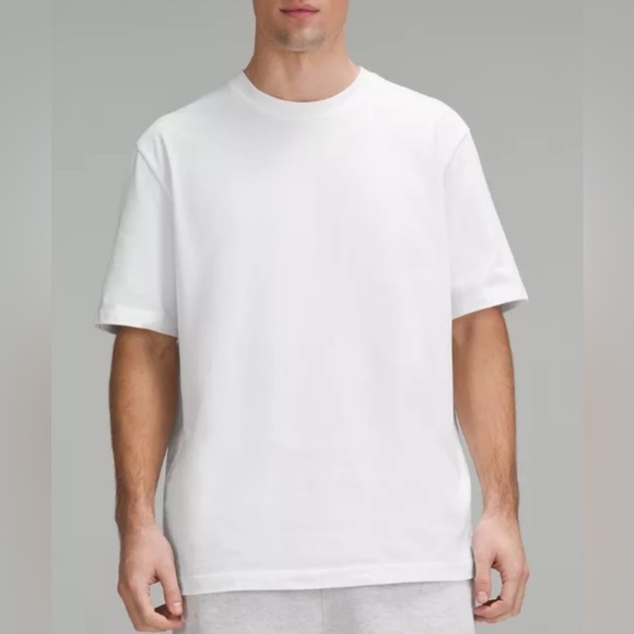 Lululemon oversized cream crewneck casual light athletic shrt sleeve shirt L - Picture 1 of 3